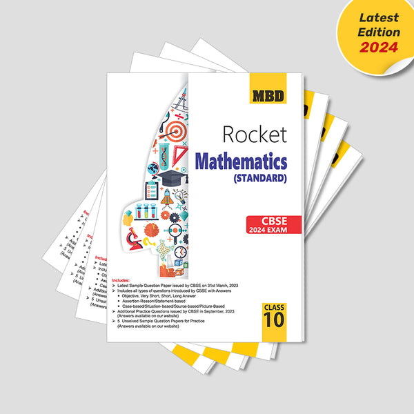 MBD Rocket CBSE Sample Question Papers Class 10 English, Maths Standard, Science, Social Science For Board Exams 2023-24 (Set Of 4 Books) | 2024