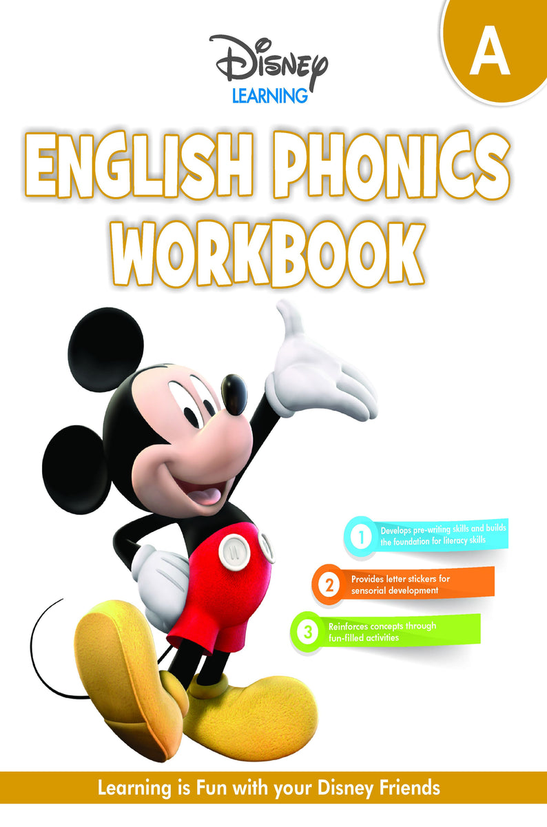 HFI DISNEY LEARNING ENGLISH PHONICS WORKBOOK - A (NURSERY) – MBD Books