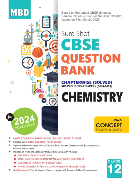 MBD Sure Shot CBSE Question Bank Chemistry Class 12 (E) For 2024 Board Exam