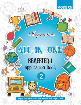 MOD IMPRESSIONS ALL IN ONE APPLICATION BOOK CLASS-2 SEM-1 CBSE (E)