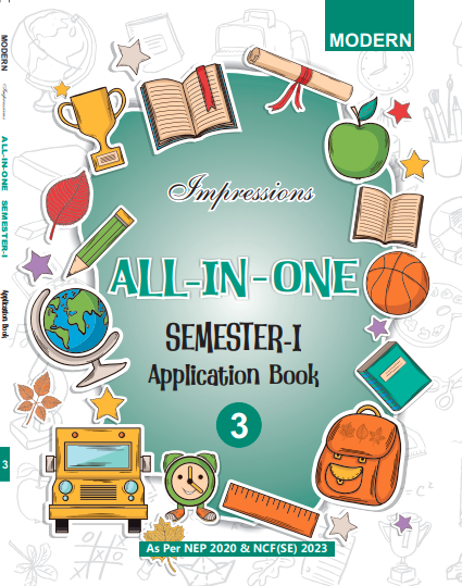 MOD IMPRESSIONS ALL IN ONE APPLICATION BOOK CLASS-3 SEM-1 CBSE (E)