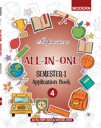 MOD IMPRESSIONS ALL IN ONE APPLICATION BOOK CLASS-4 SEM-1 CBSE (E)