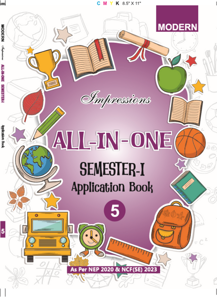 MOD IMPRESSIONS ALL IN ONE APPLICATION BOOK CLASS-5 SEM-1 CBSE (E)