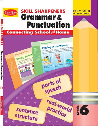 HF SKILL SHARPNERS ENGLISH GRAMMAR (BY EVAN MOOR, US PUBLISHER) CLASS 6