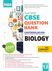MBD Sure Shot CBSE Question Bank Biology Class 12 (E) For 2024 Board Exam