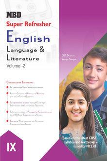 MBD Super Refresher English Language And Literature-9 (Vol. 1 & 2) With Hindi