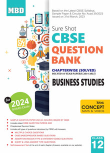 MBD Sure Shot CBSE Question Bank Business Std. Class 12 (E) For 2024 Board Exam